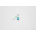 Pendant handcrafted 925 sterling silver natural blue turquoise stone B 801